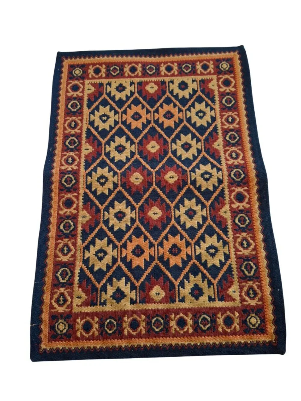 Vintage Southwestern Aztec Woven Tapestry Placemats Set of 5 Boho